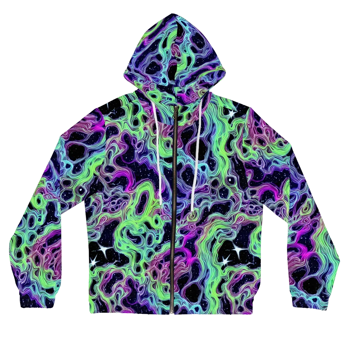 Celestial Molten on Women's Full-Zip Hoodie — Front