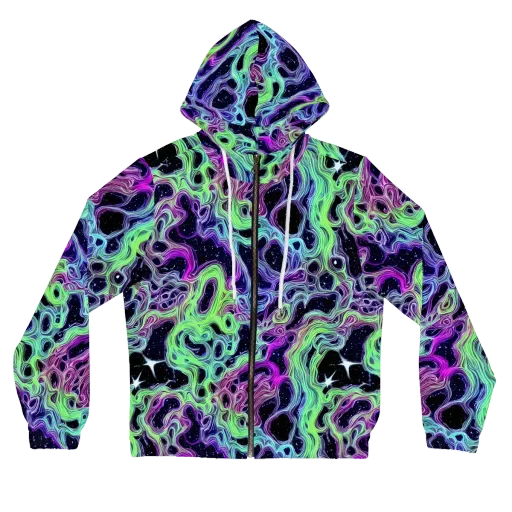 Celestial Molten on a Women's Full-Zip Hoodie
