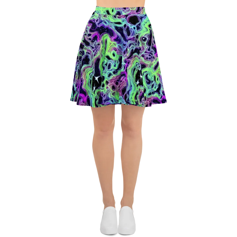 Celestial Molten on Skater Skirt — Front