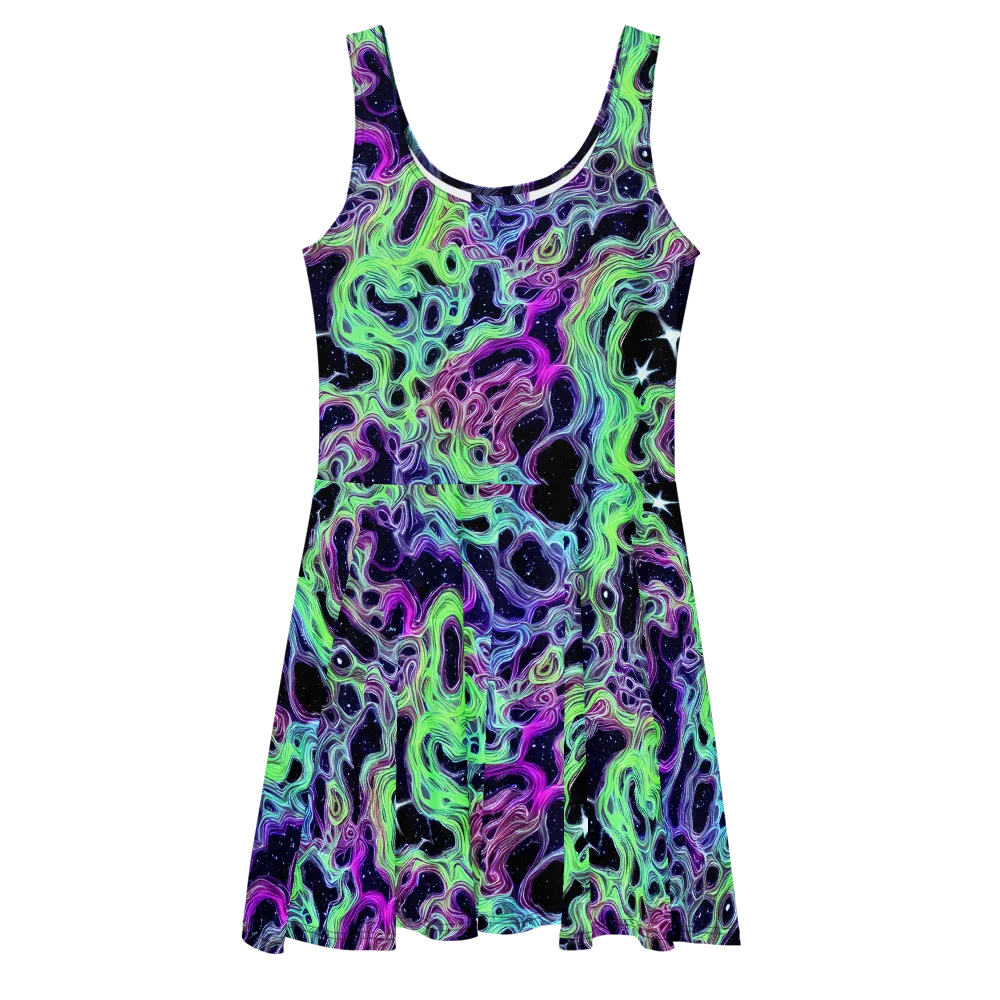 Celestial Molten on Skater Dress — Front