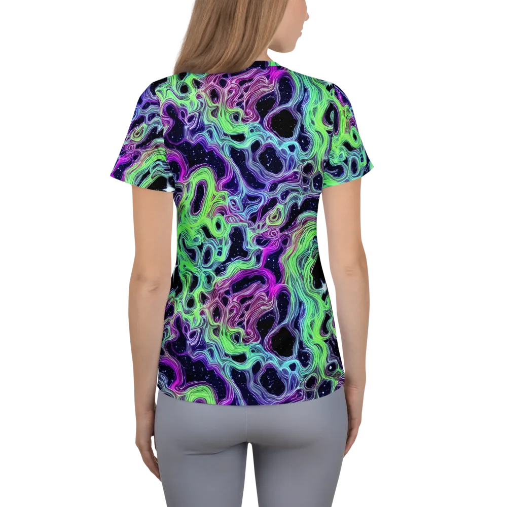 Celestial Molten on Women's Athletic T-Shirt — Back