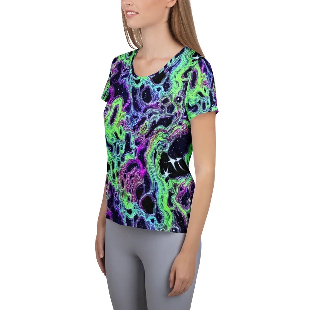 Celestial Molten on Women's Athletic T-Shirt — Left