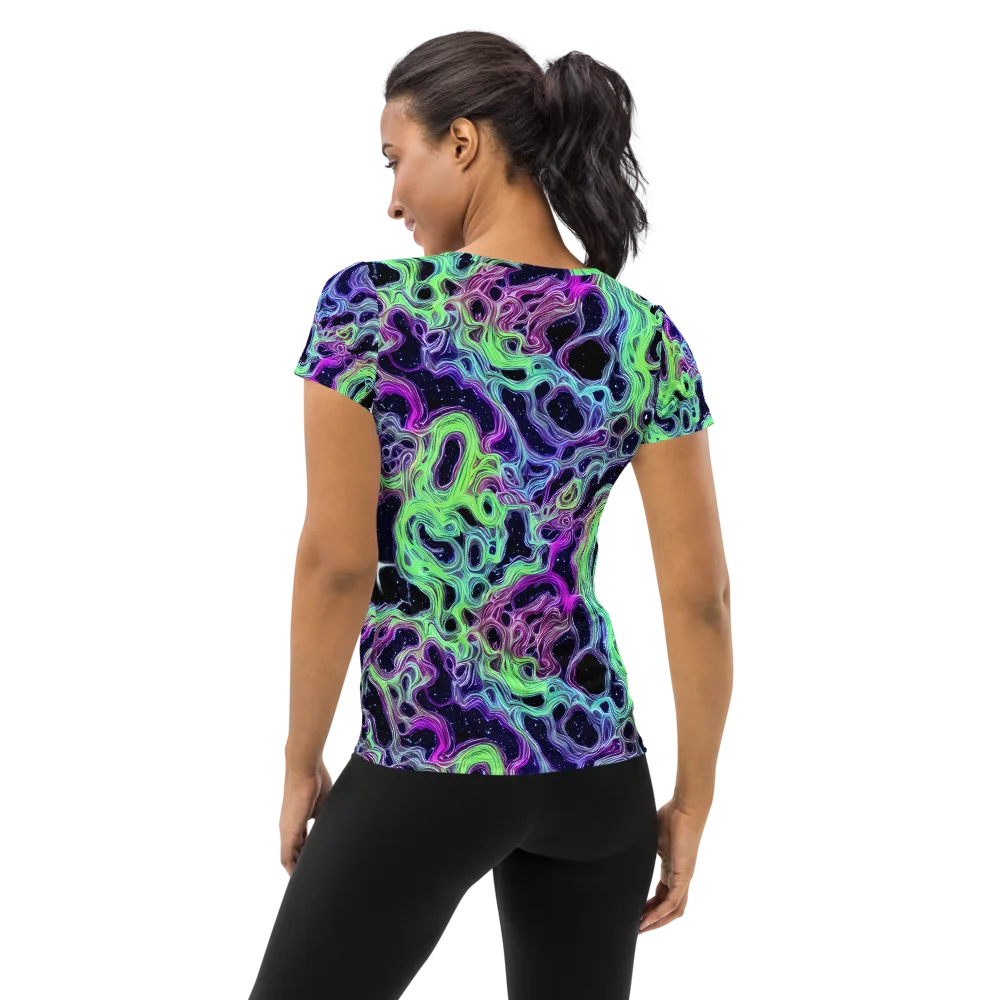Celestial Molten on Women's Athletic T-Shirt — Back
