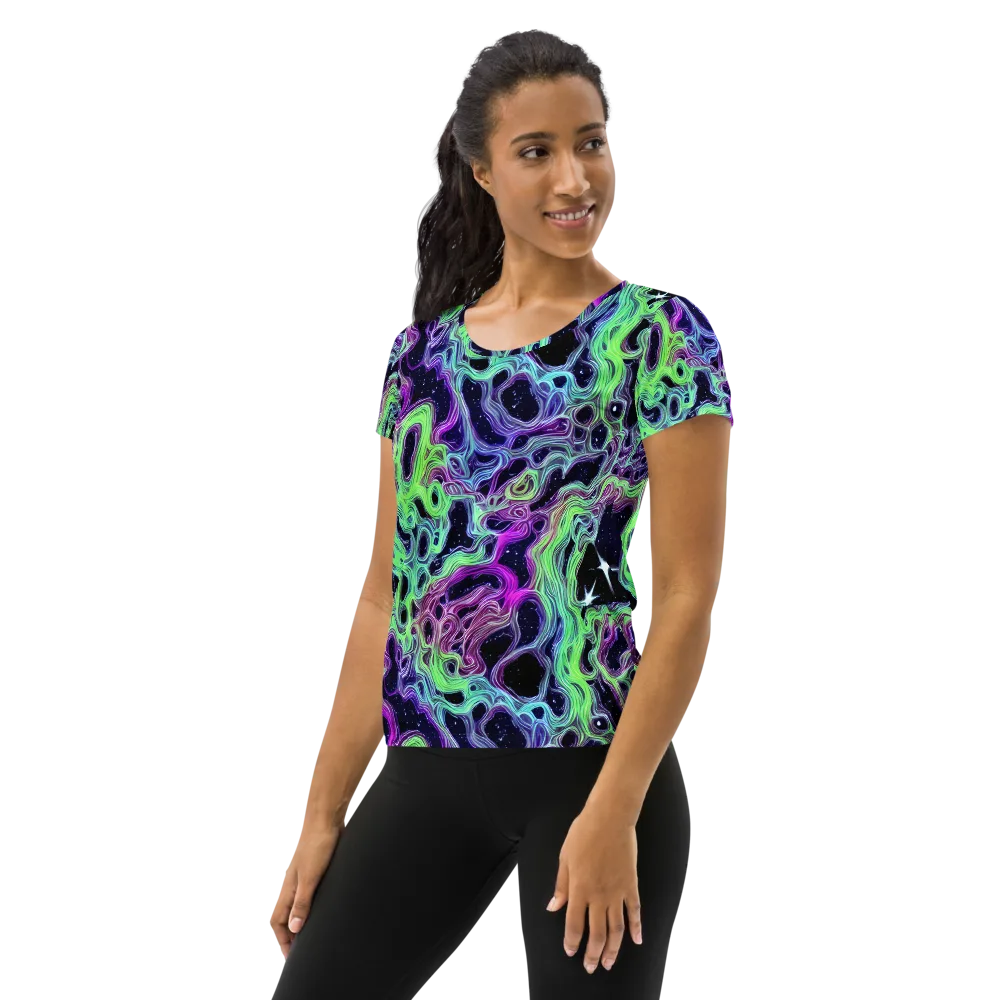 Celestial Molten on Women's Athletic T-Shirt — Left
