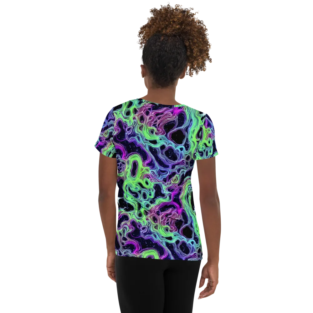 Celestial Molten on Women's Athletic T-Shirt — Back