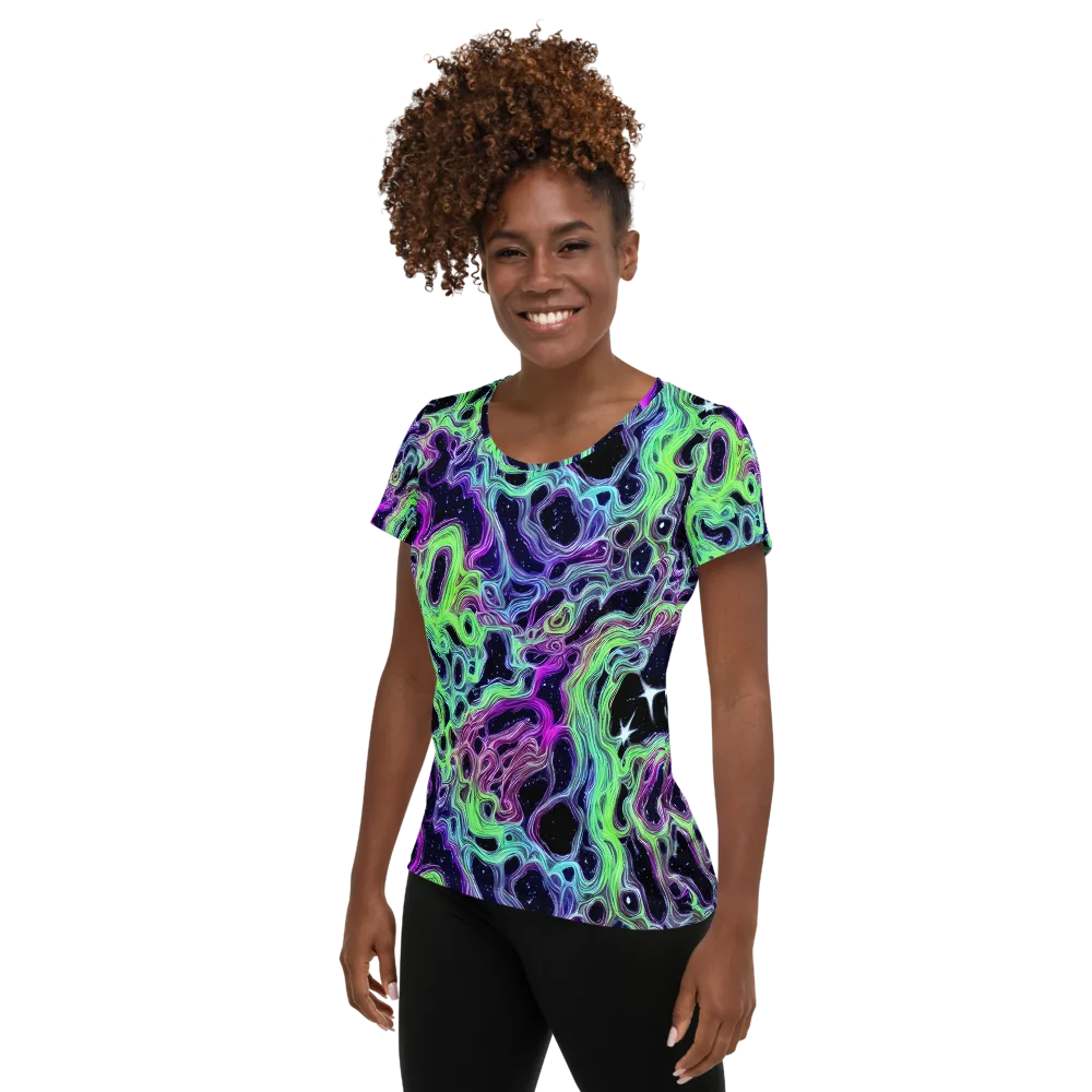 Celestial Molten on Women's Athletic T-Shirt — Left
