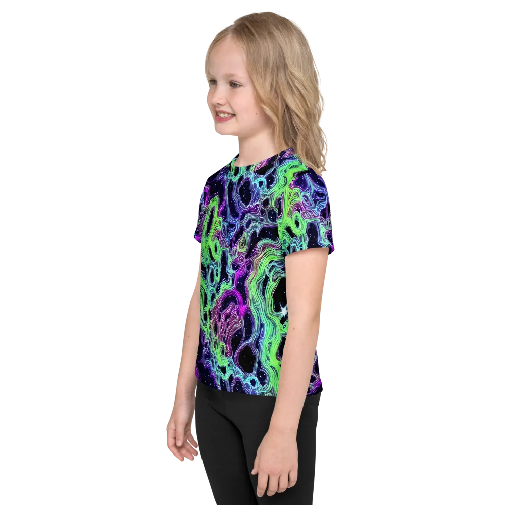 Celestial Molten on Kids Crew Neck T-Shirt — Left