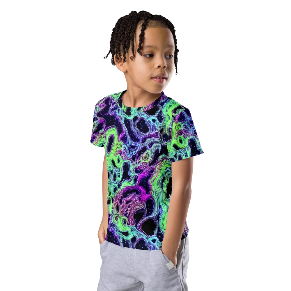Celestial Molten on Kids Crew Neck T-Shirt — Left Front