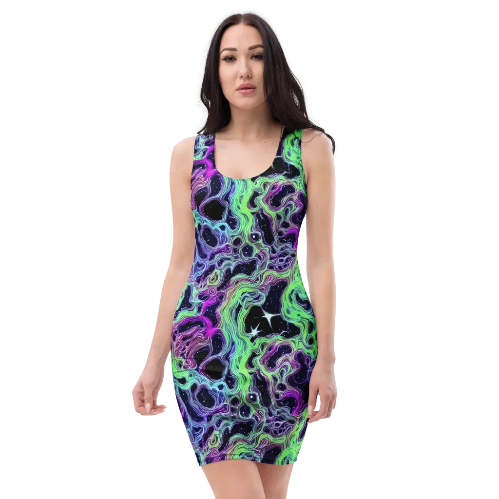 Celestial Molten on Bodycon Dress — Front