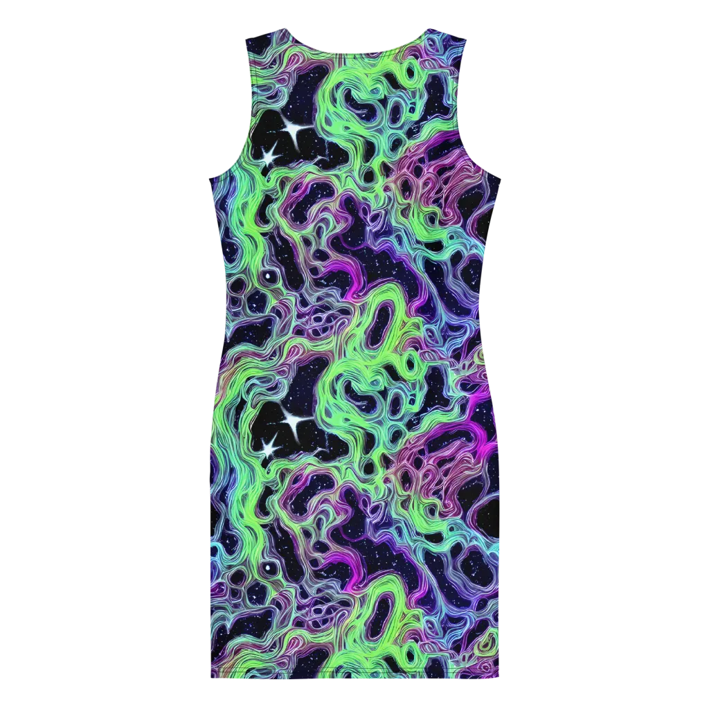 Celestial Molten on Bodycon Dress — Back
