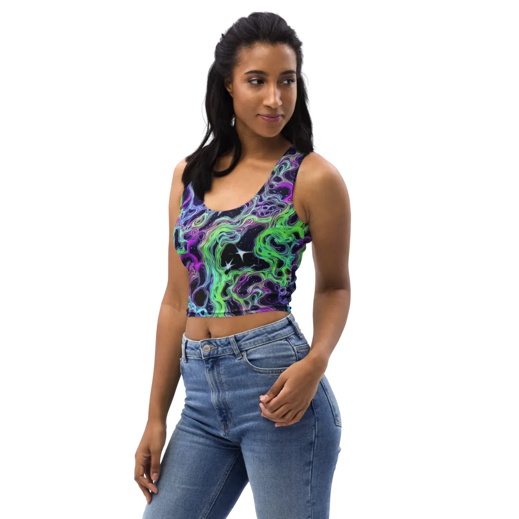 Celestial Molten on Crop Top — Left Front