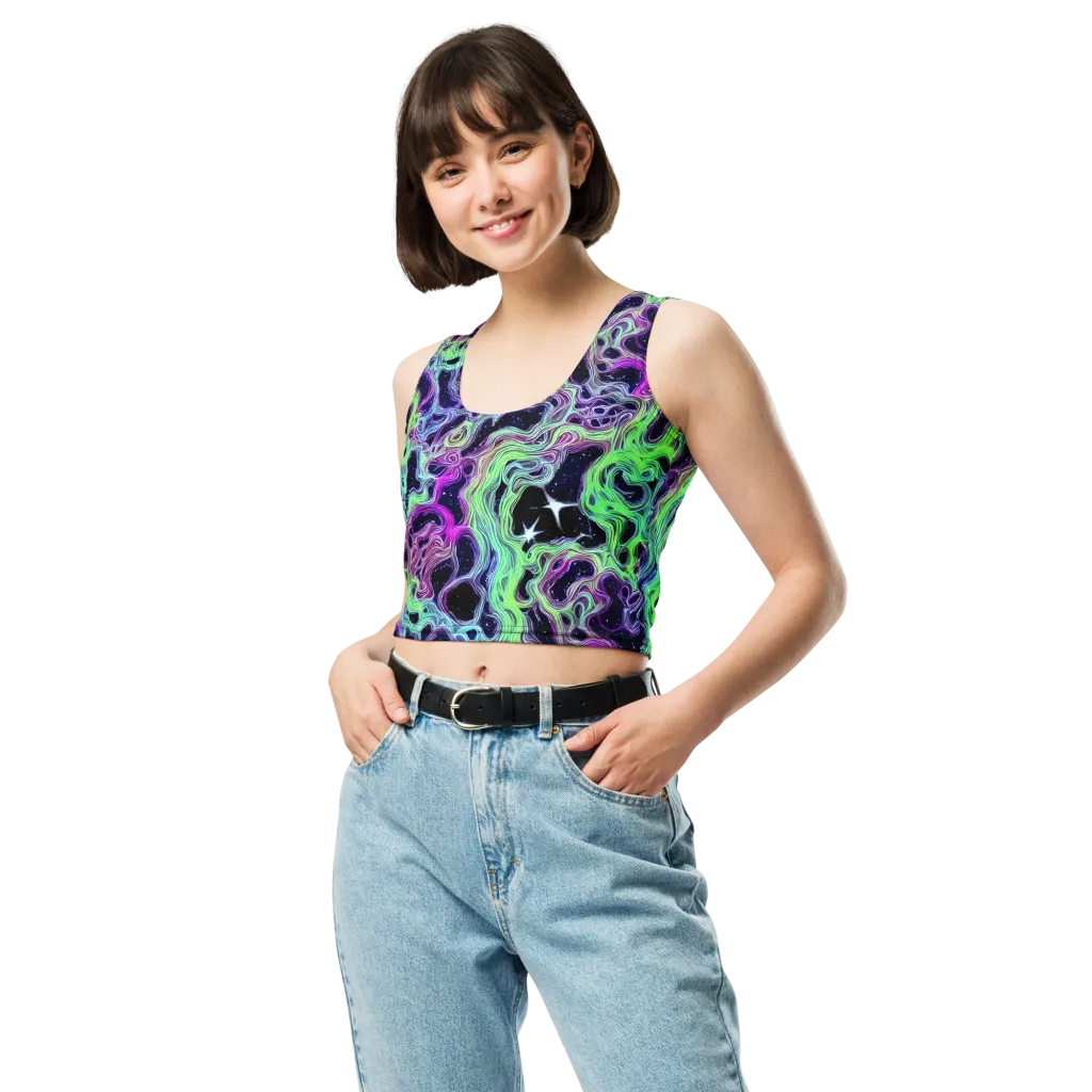 Celestial Molten on Crop Top — Front