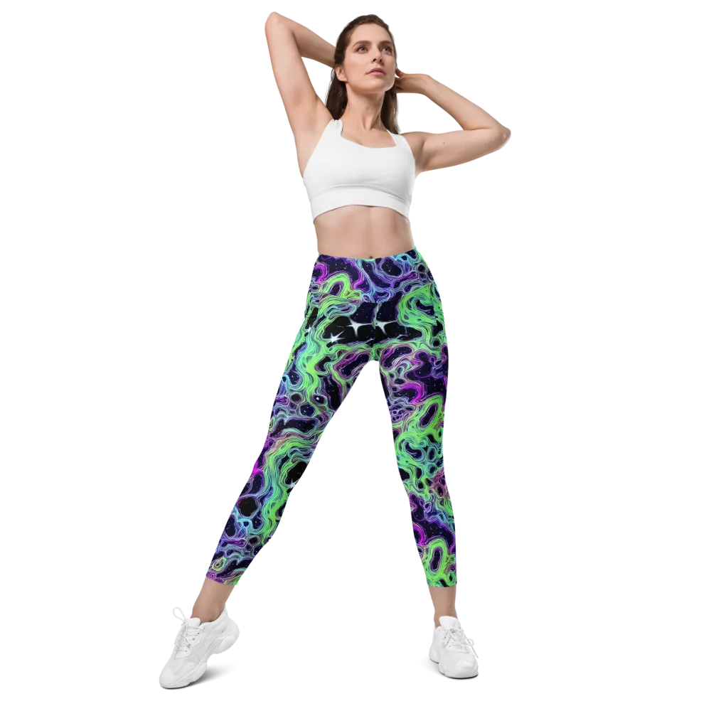 Celestial Molten on Leggings with Pockets — Front