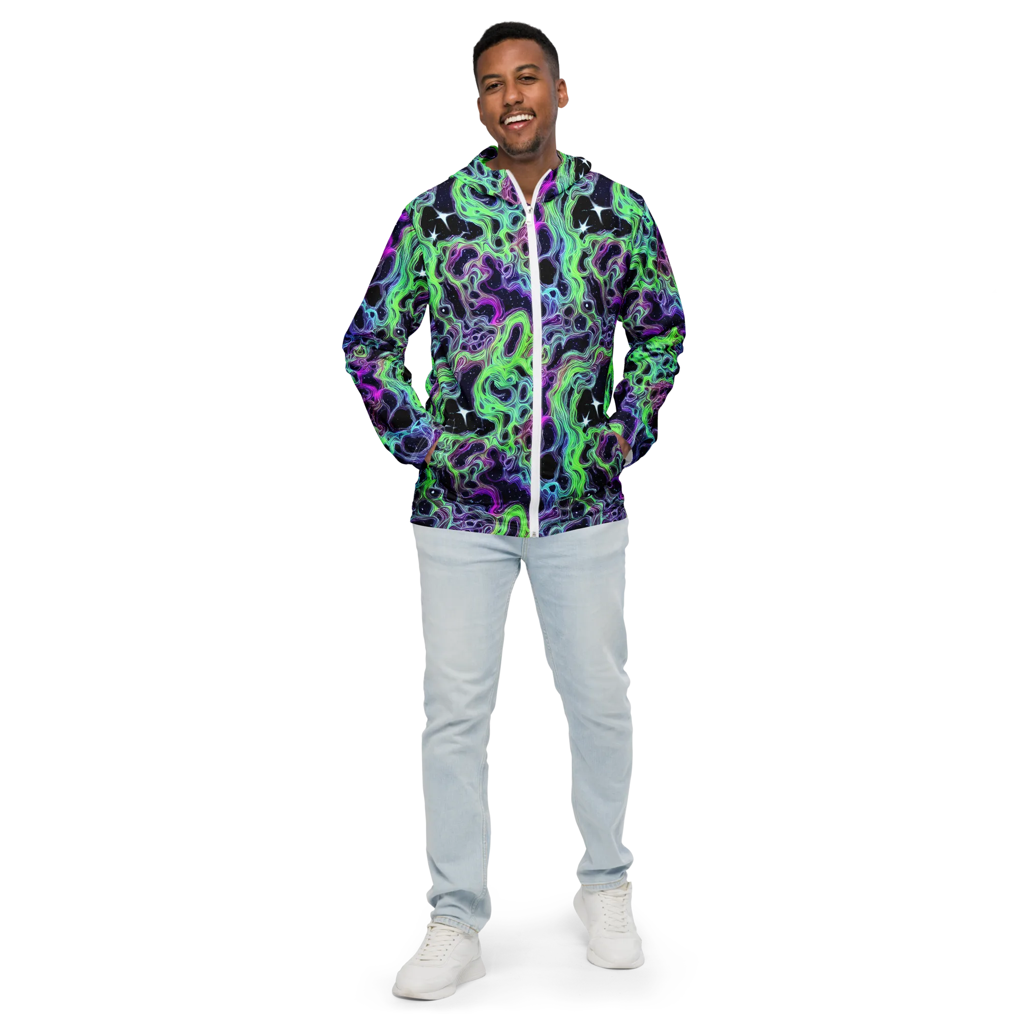 Celestial Molten on Men's Windbreaker — Front