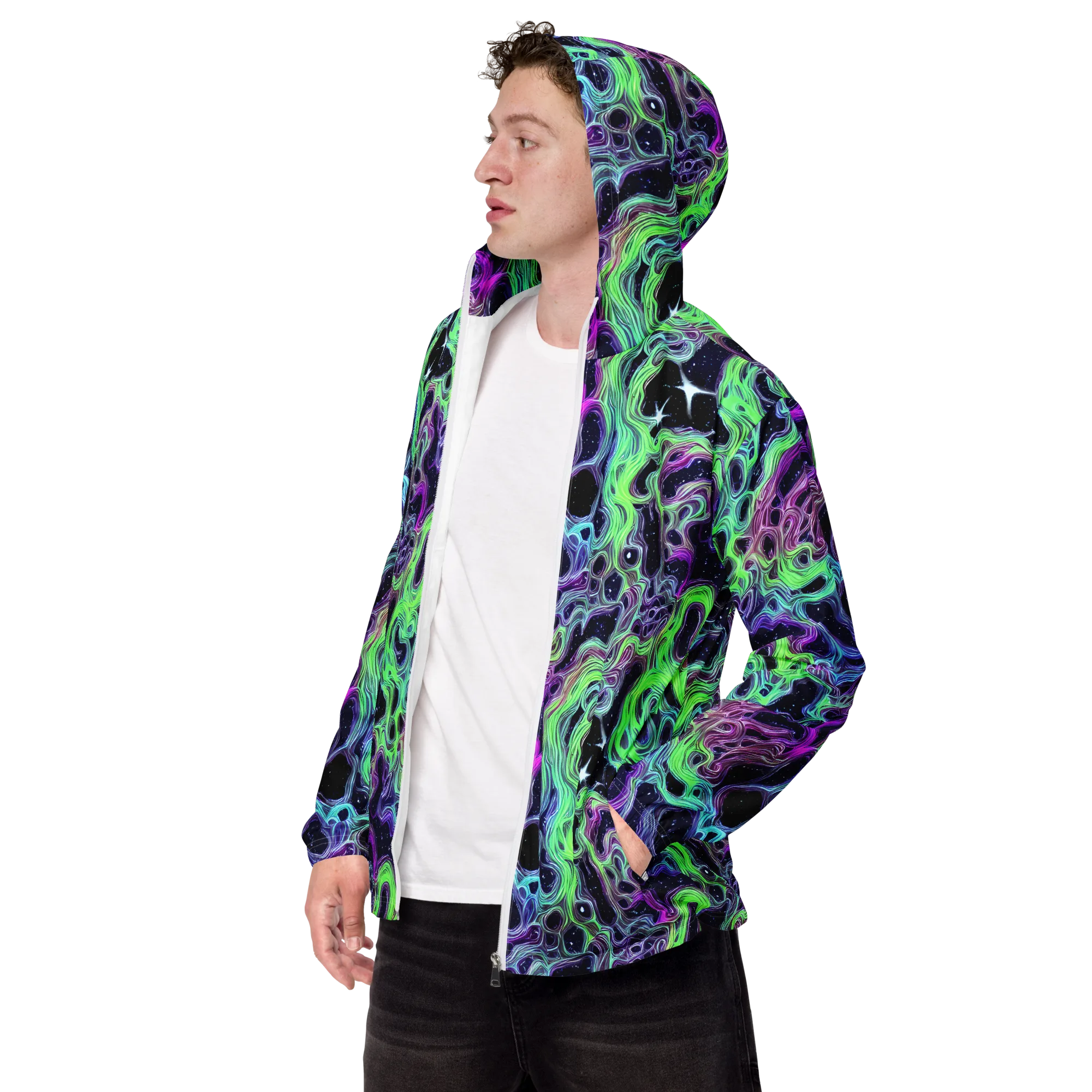 Celestial Molten on Men's Windbreaker — Left Front