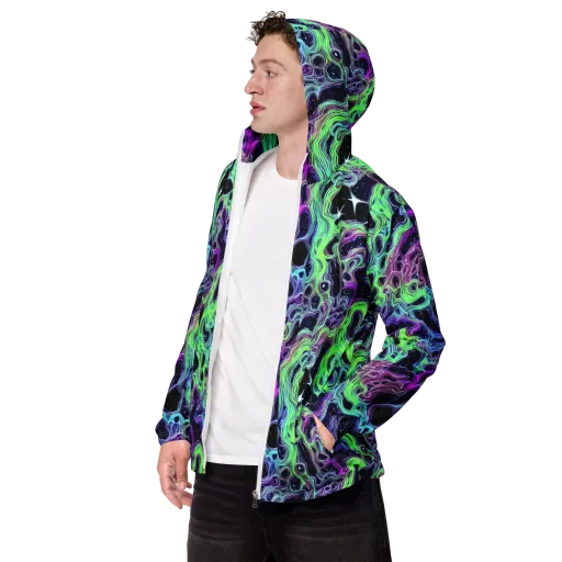 Celestial Molten on a Men's Windbreaker