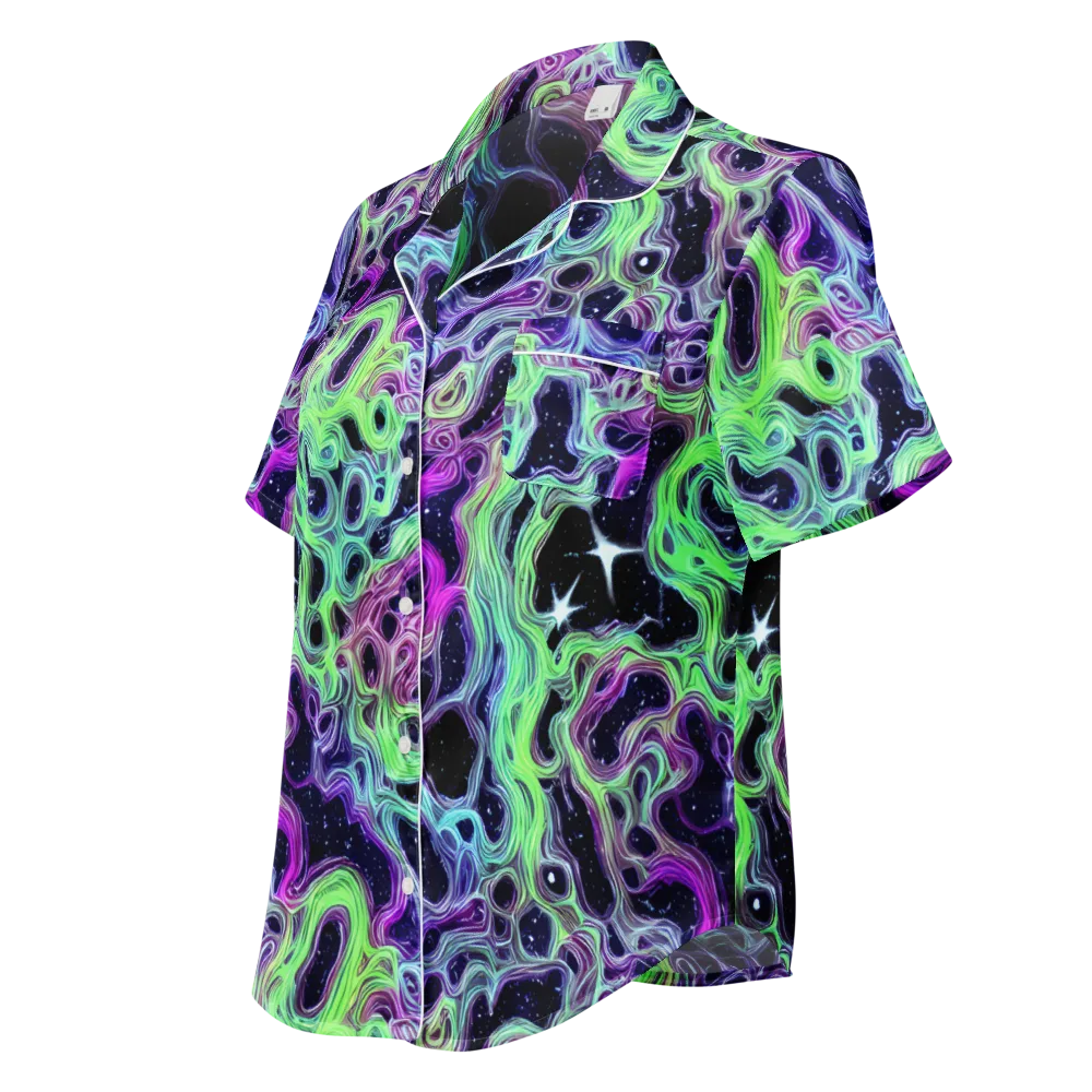 Celestial Molten on Women's Short Sleeve Pajama Top — Left Front