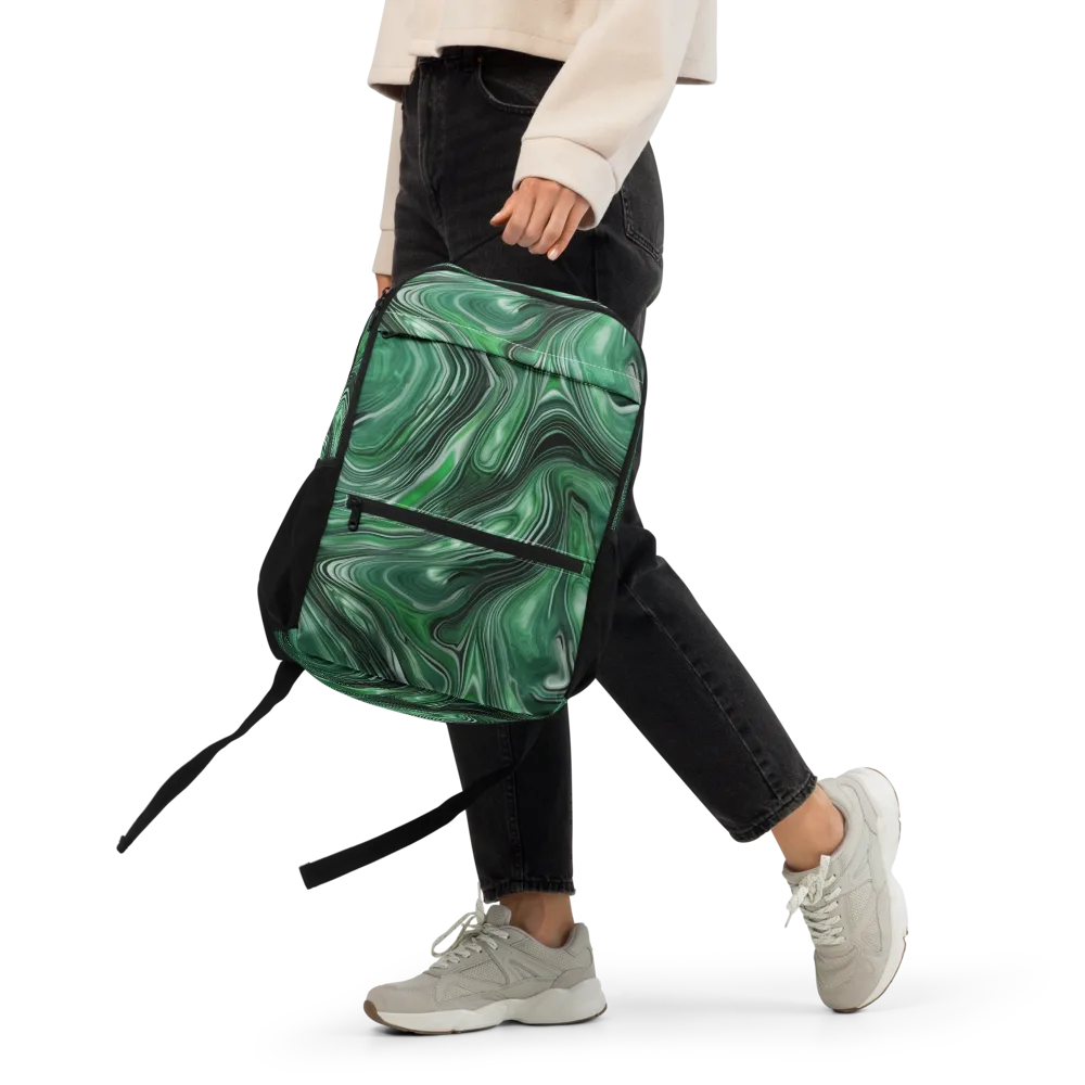 Emerald Vortex on Utility Backpack — Front