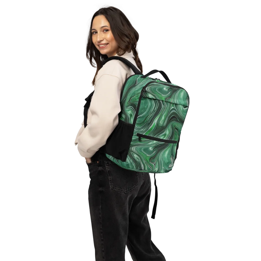 Emerald Vortex on Utility Backpack — Back