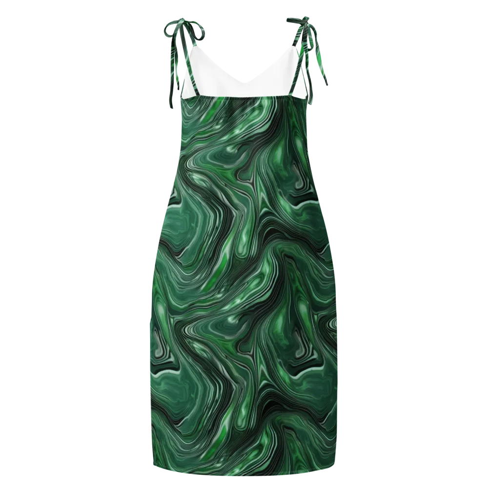Emerald Vortex on Slip Dress — Back