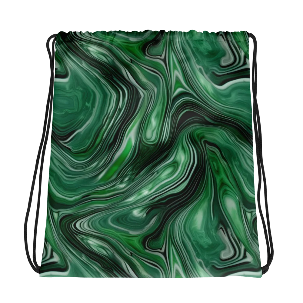 Emerald Vortex on Drawstring Bag — Photo