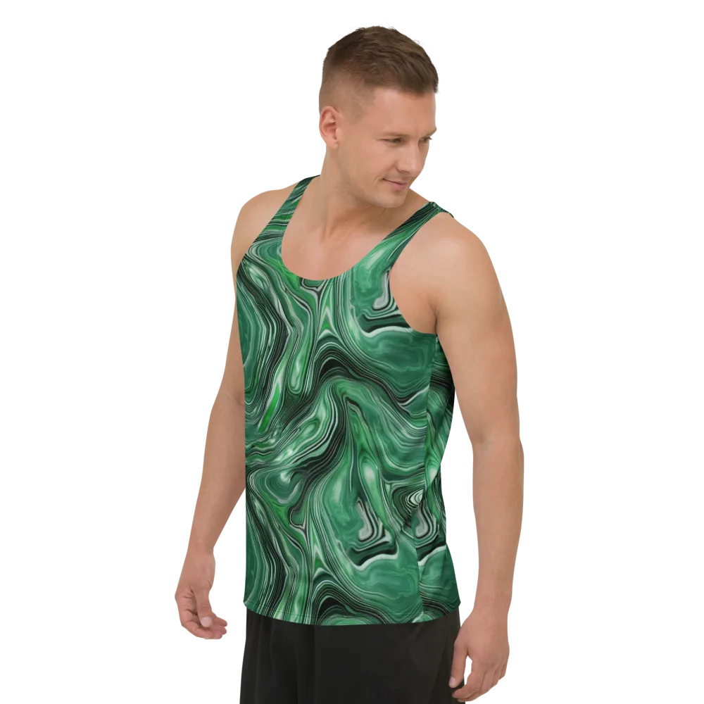 Emerald Vortex on Men's Tank Top — Left Front