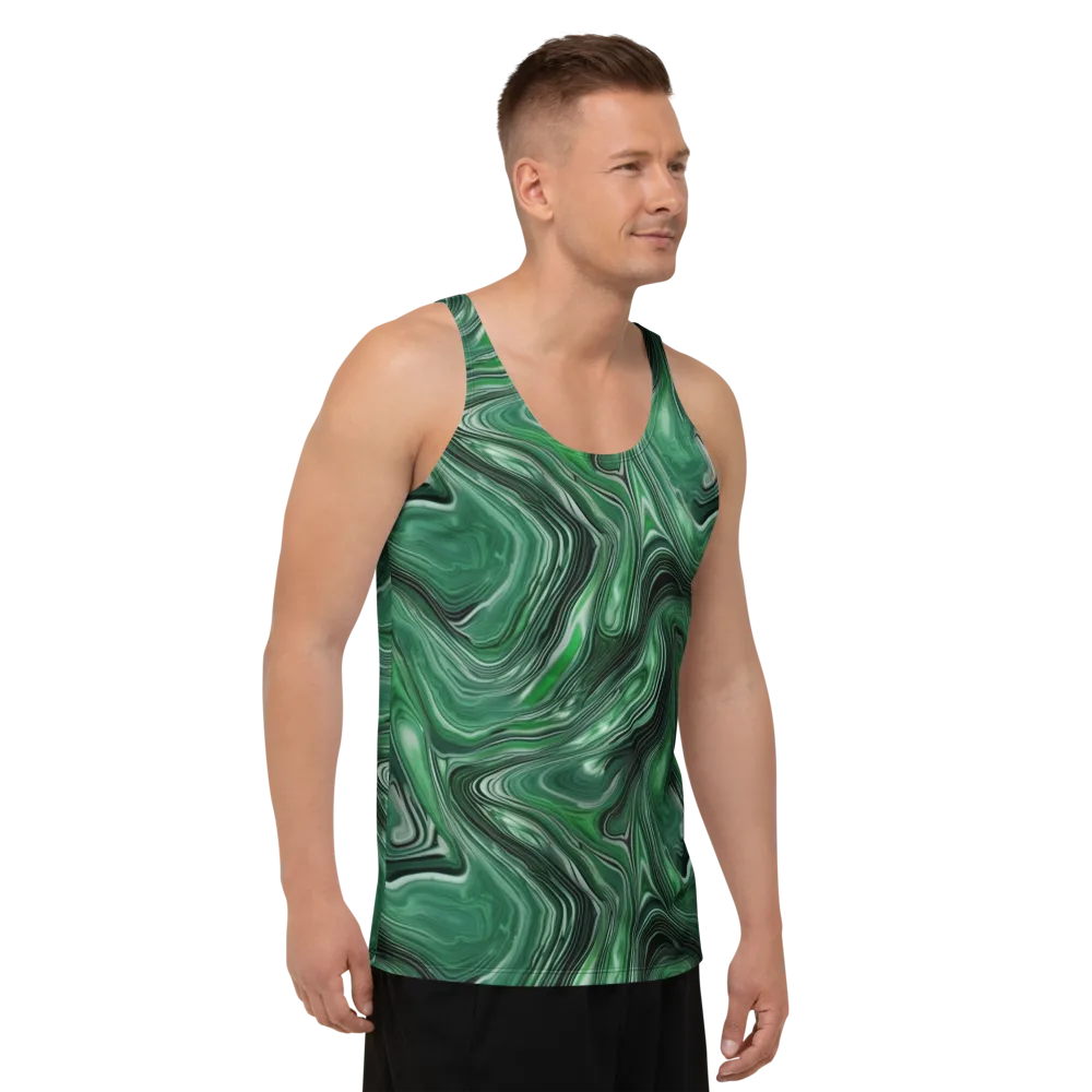 Emerald Vortex on Men's Tank Top — Right Front