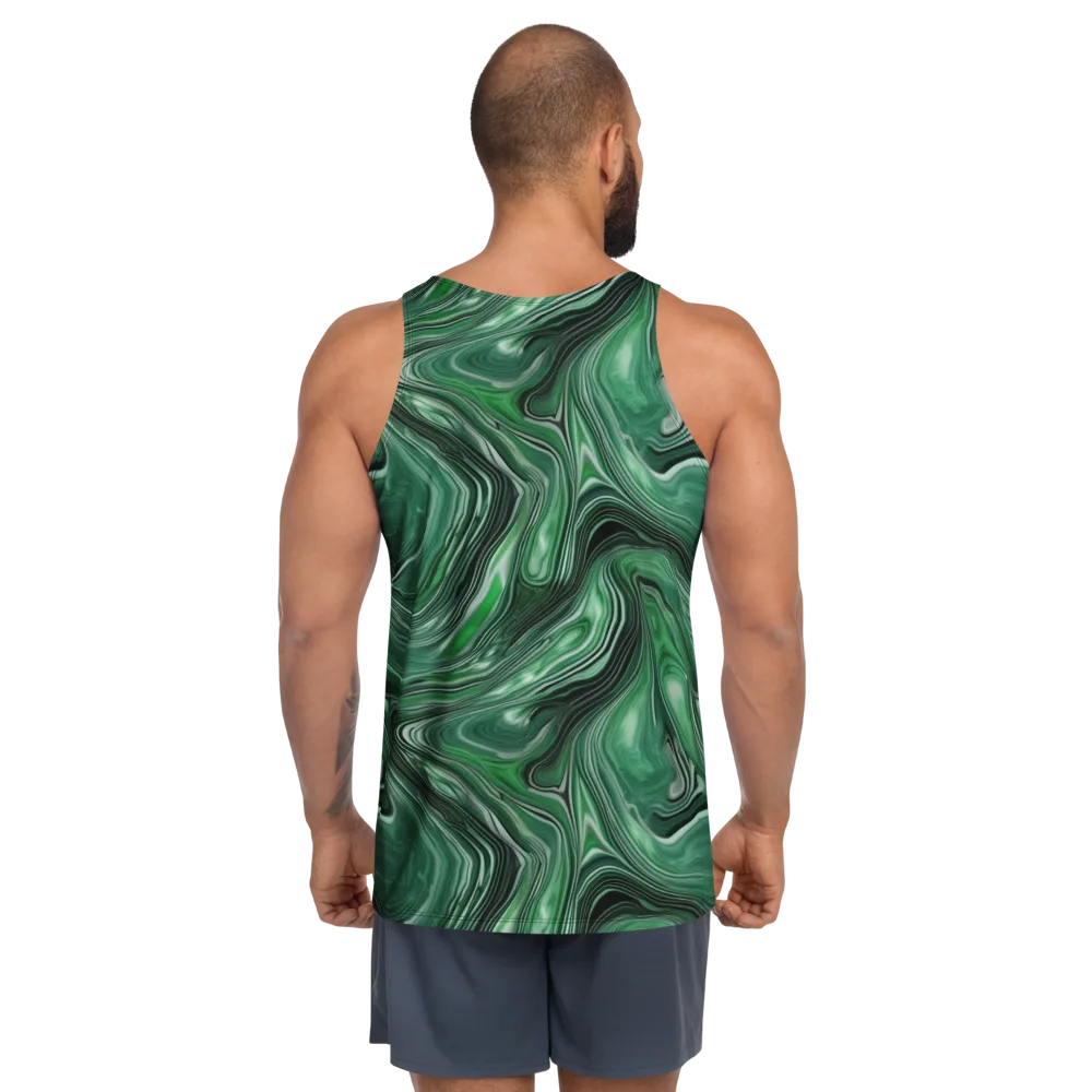 Emerald Vortex on Men's Tank Top — Back