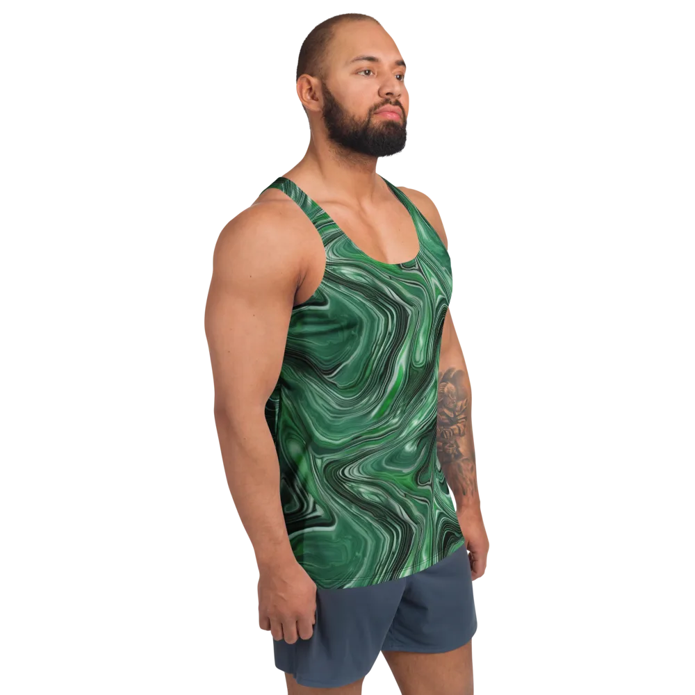 Emerald Vortex on Men's Tank Top — Right Front