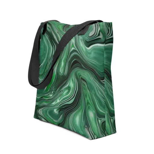 Emerald Vortex on a Tote Bag