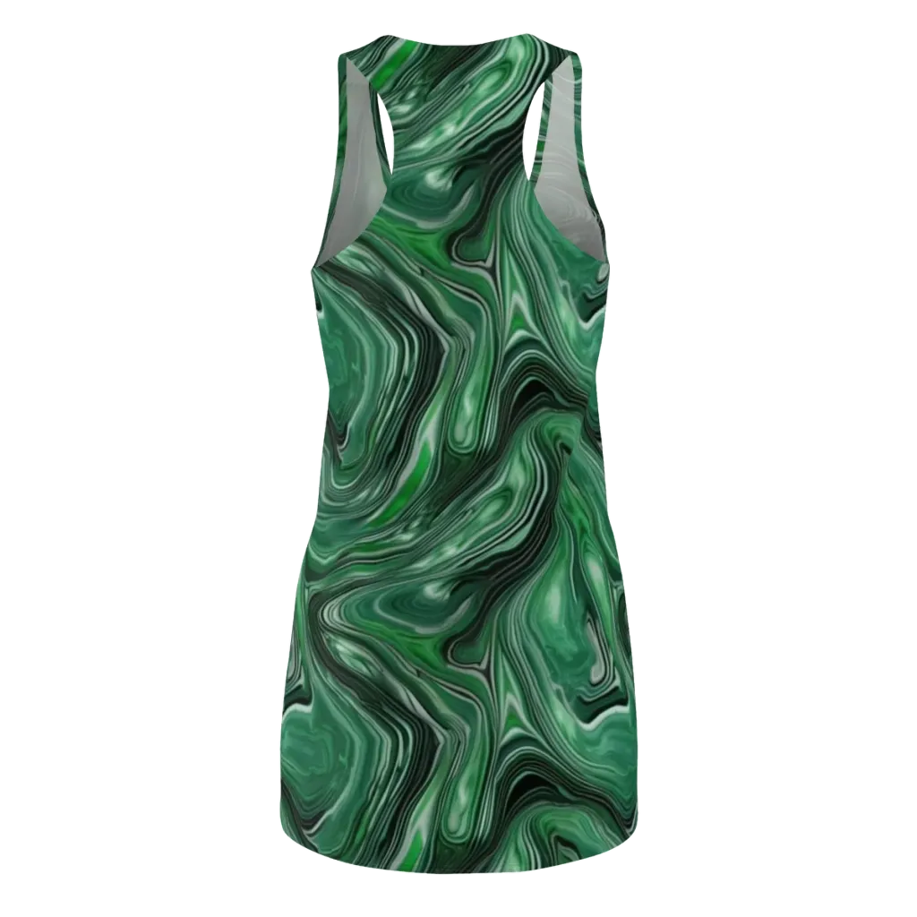 Emerald Vortex on Racerback Dress — Back