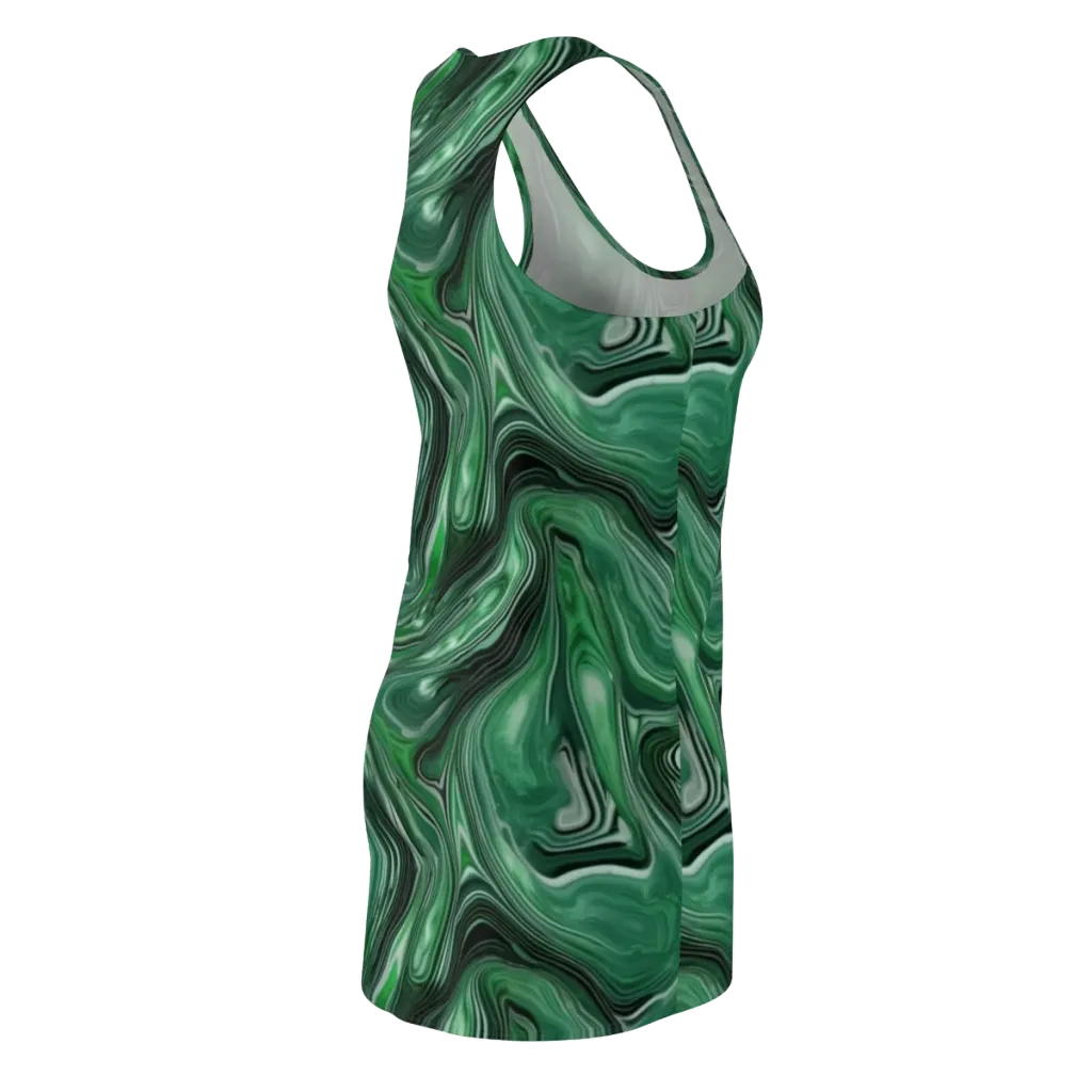 Emerald Vortex on Racerback Dress — Back Side