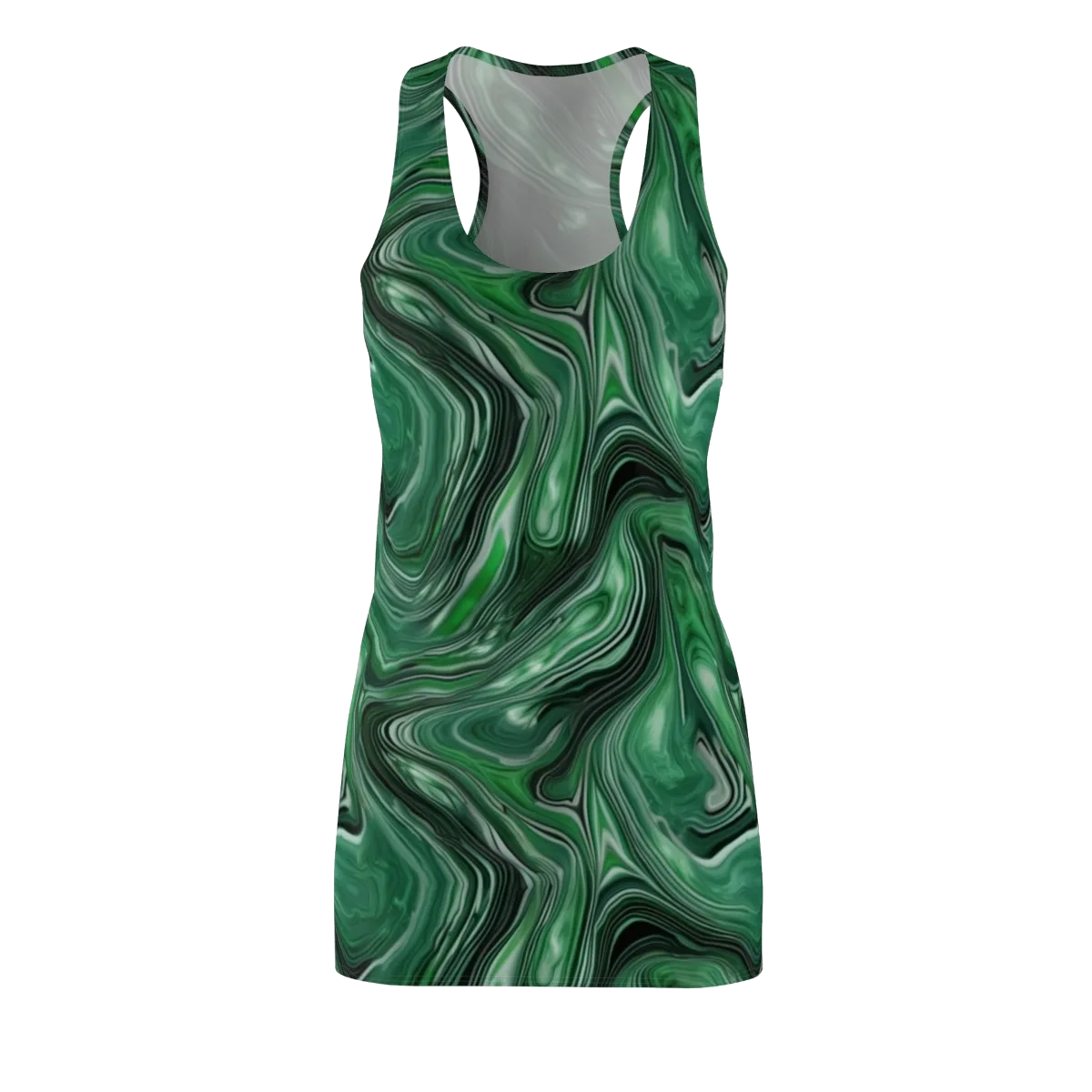 Emerald Vortex on Racerback Dress — Front