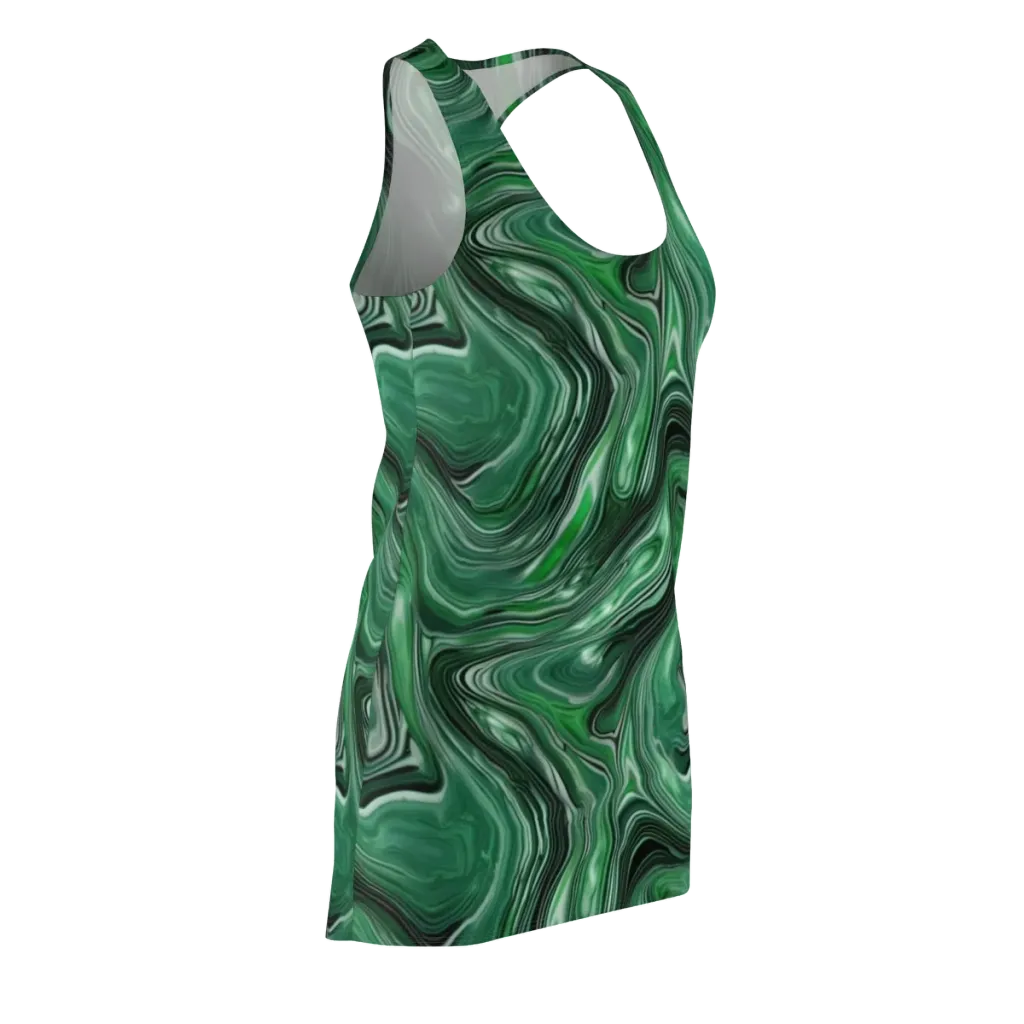 Emerald Vortex on Racerback Dress — Front Side