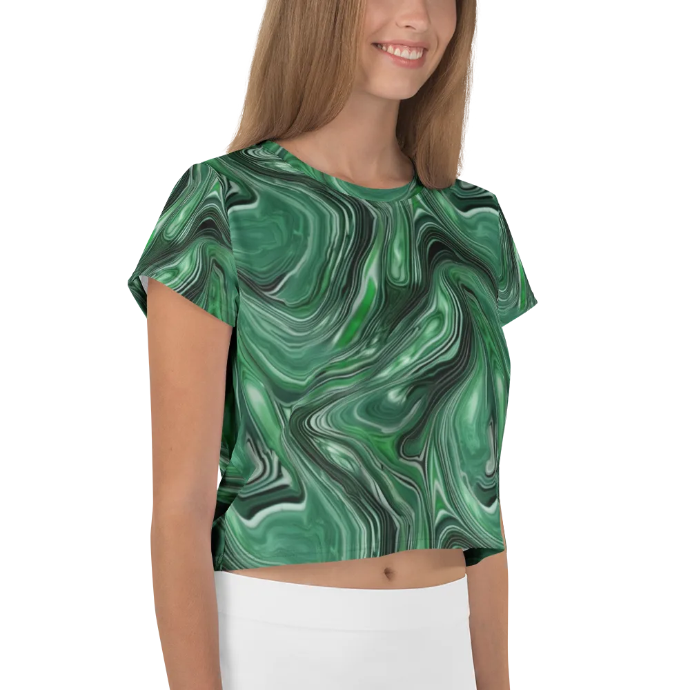 Emerald Vortex on Crop Tee — Right