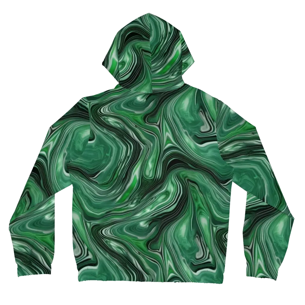 Emerald Vortex on Women's Full-Zip Hoodie — Back