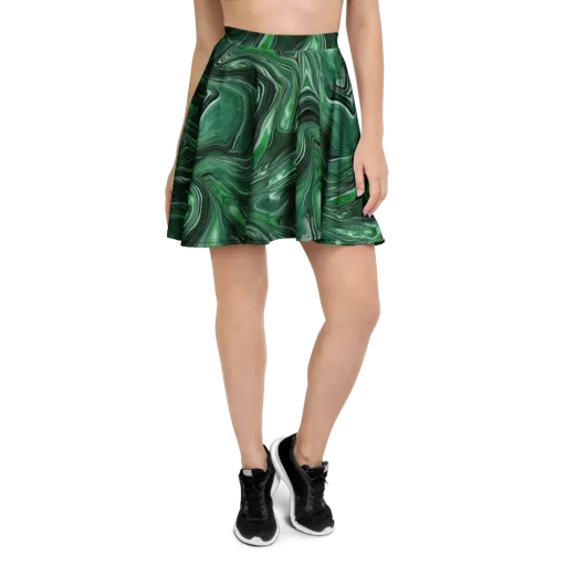 Emerald Vortex on a Skater Skirt