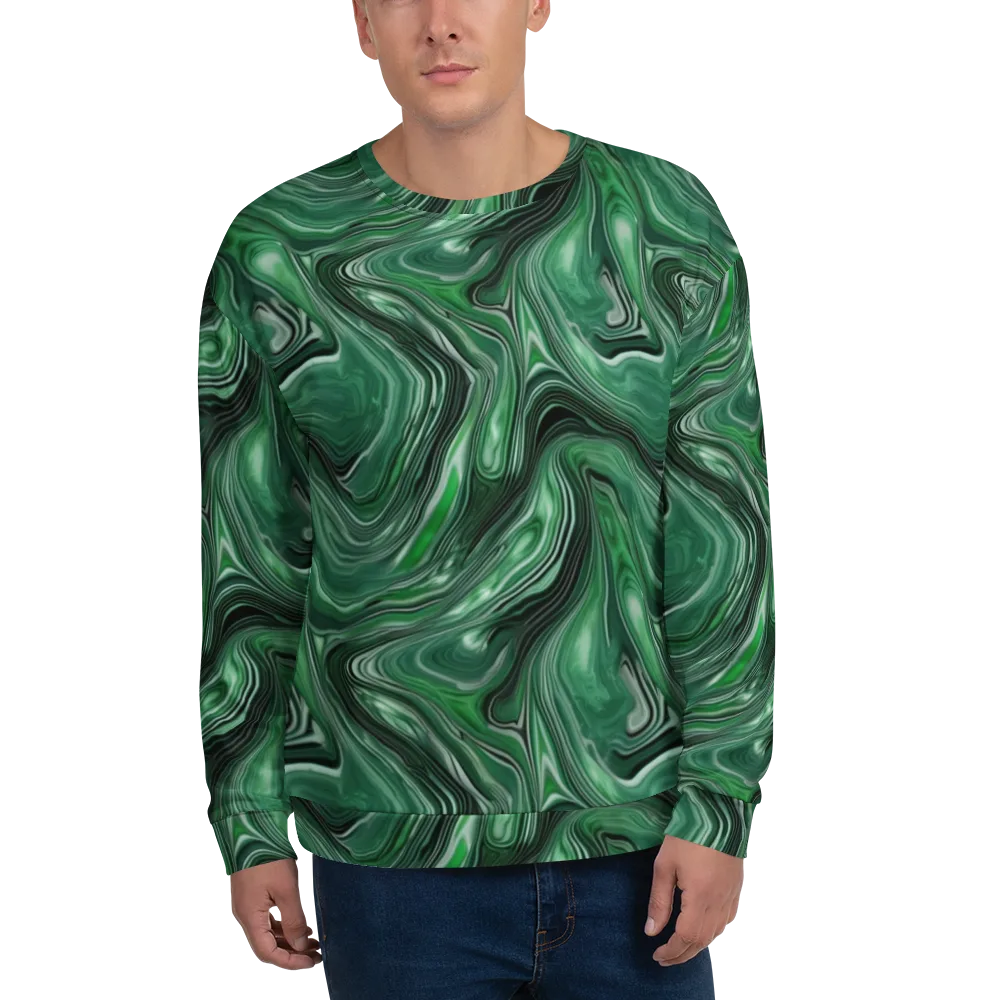 Emerald Vortex on Sweatshirt — Front