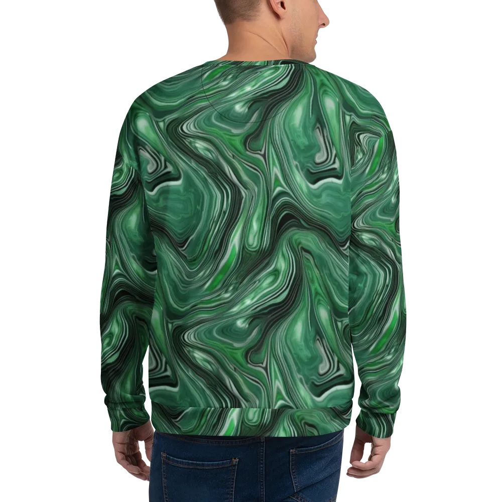 Emerald Vortex on Sweatshirt — Back