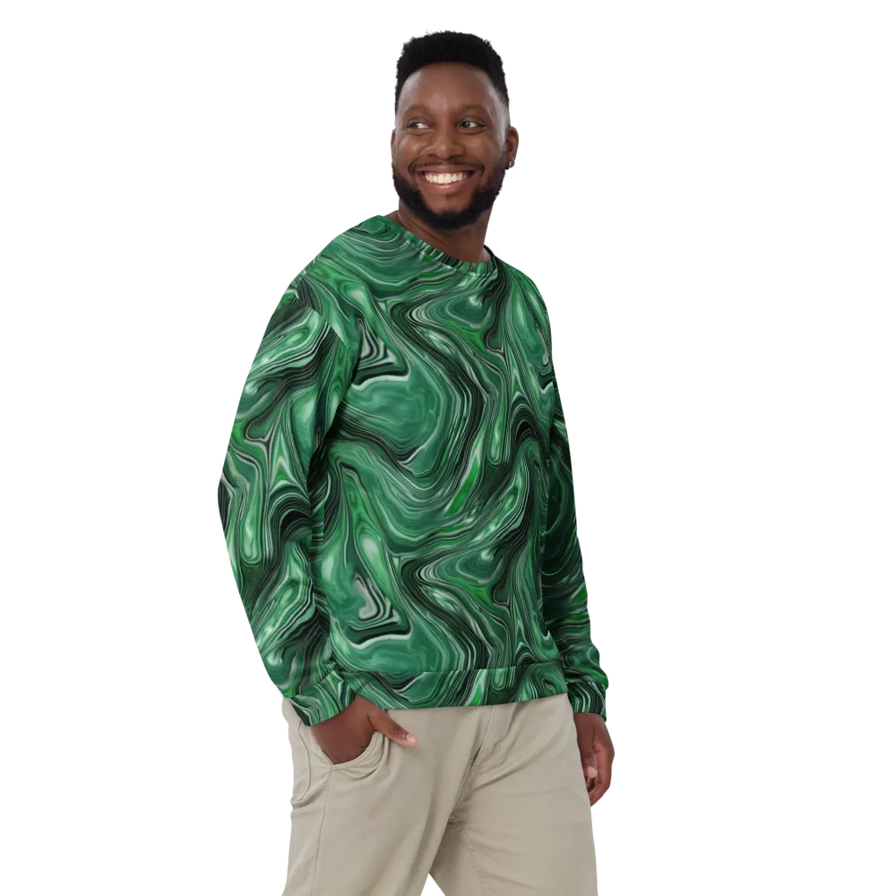 Emerald Vortex on Sweatshirt — Front