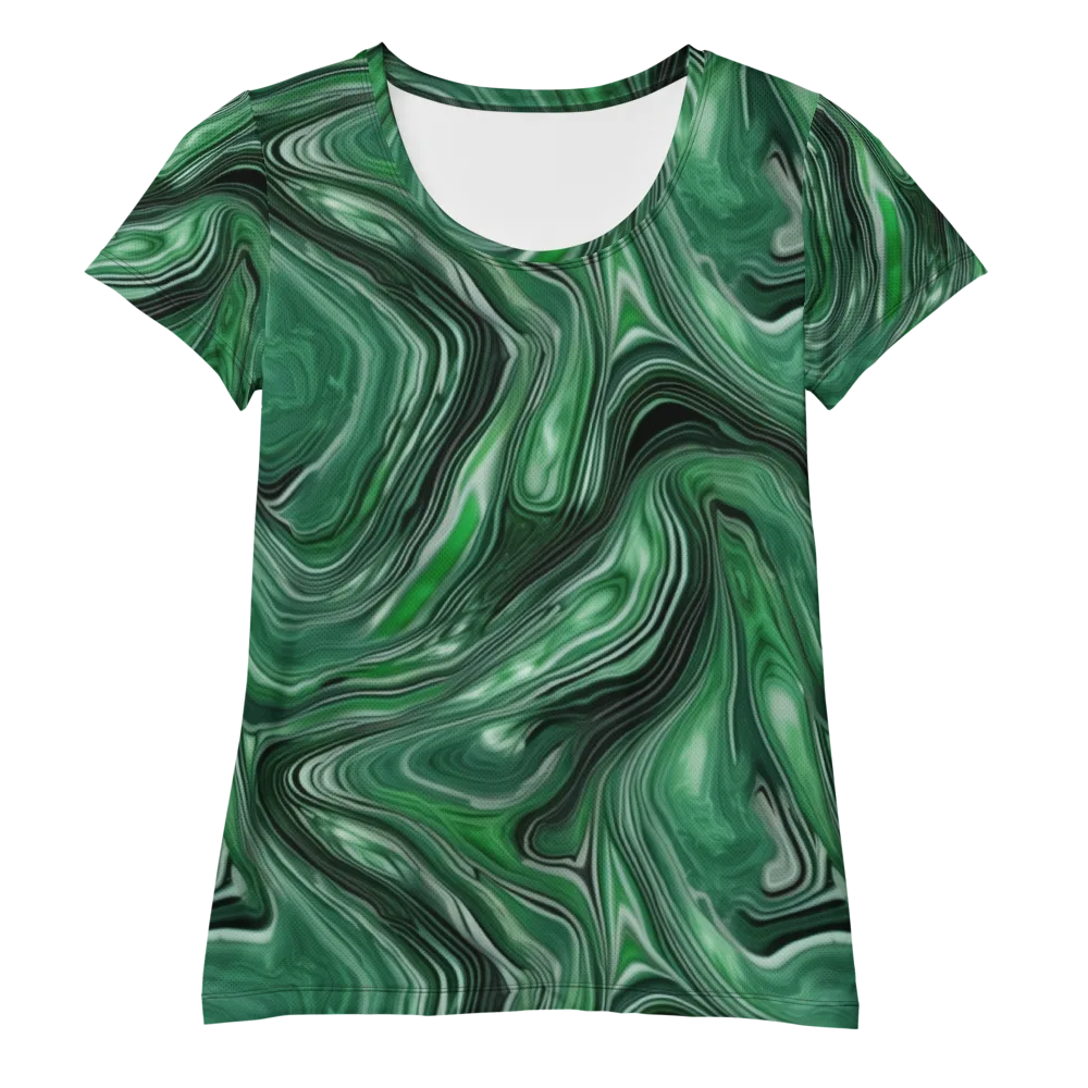 Emerald Vortex on Women's Athletic T-Shirt — Front