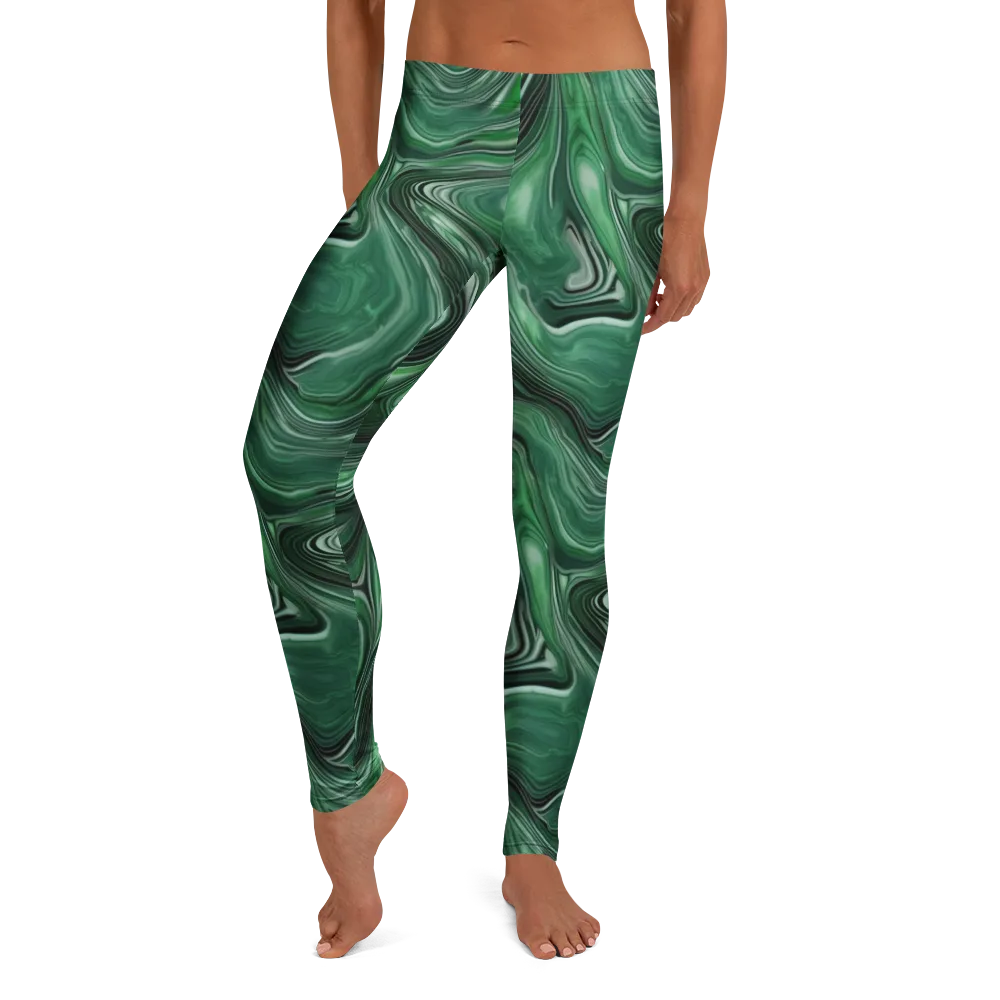 Emerald Vortex on Leggings — Front