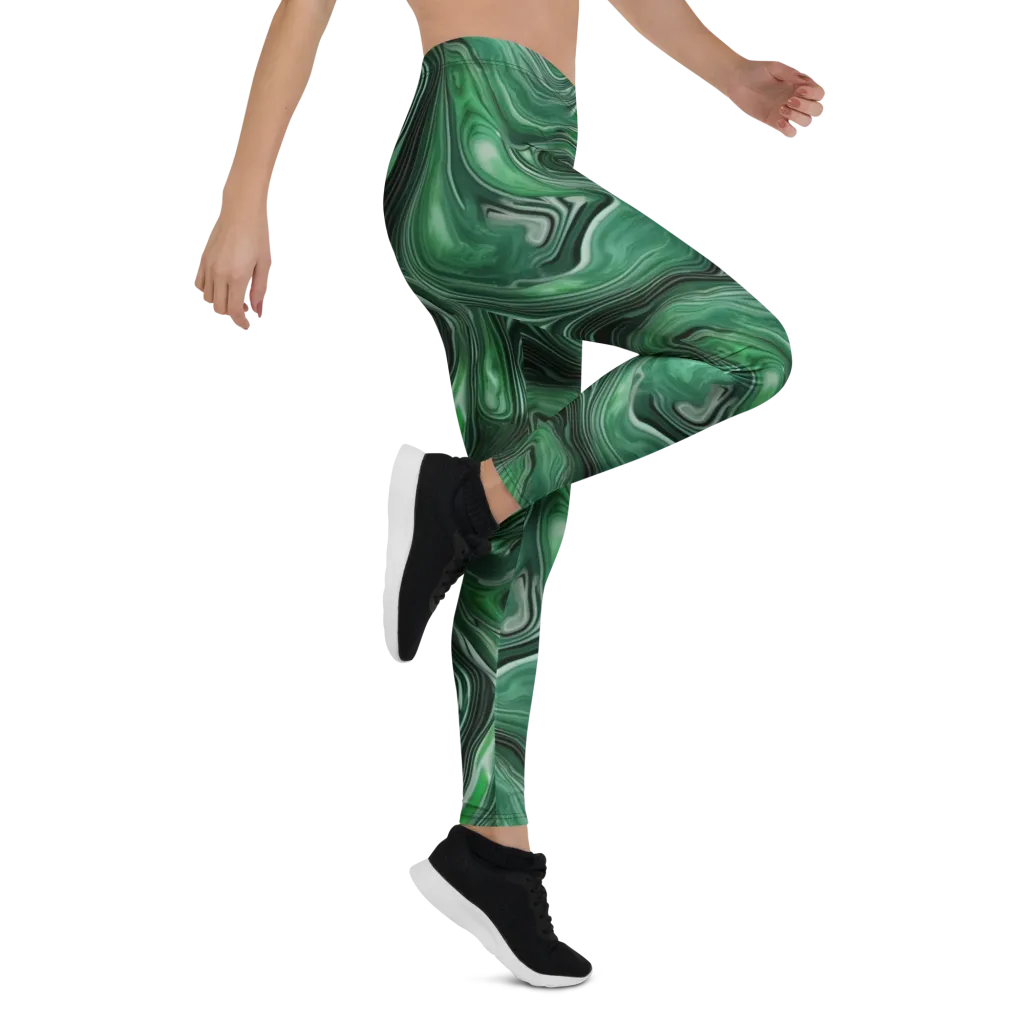 Emerald Vortex on Leggings — Right