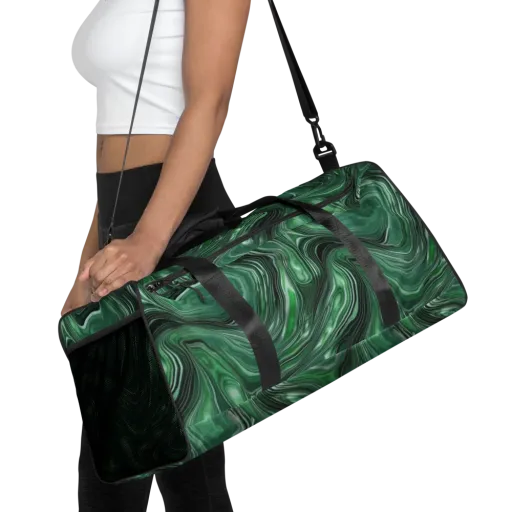 Emerald Vortex on a Duffle Bag