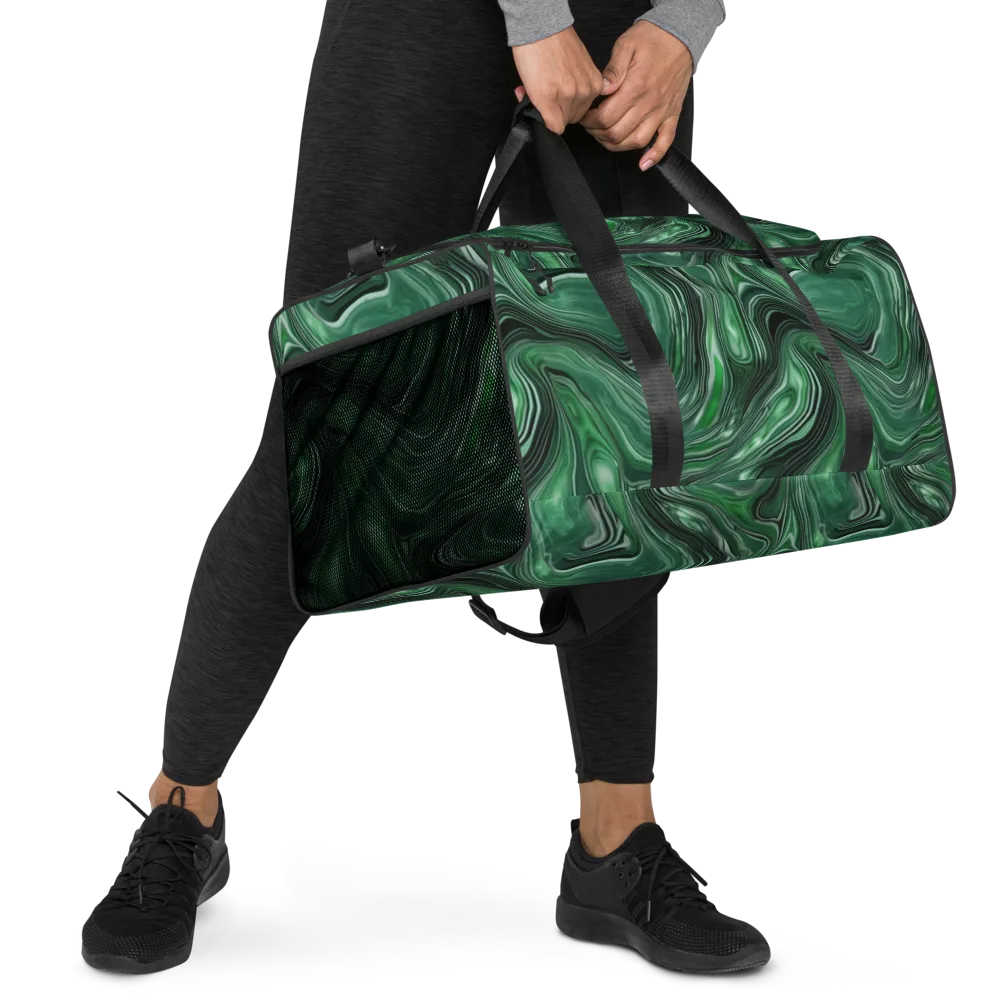 Emerald Vortex on Duffle Bag — Right Front