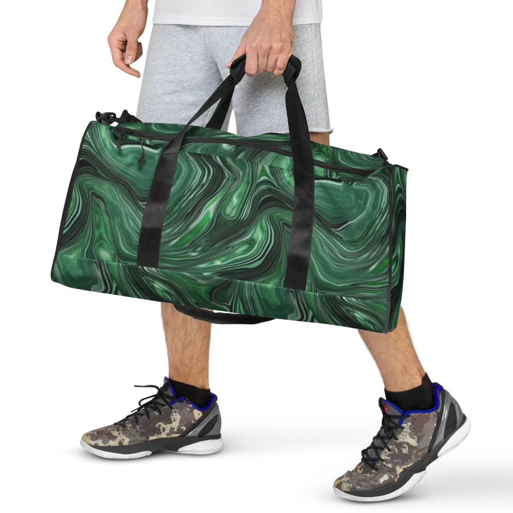 Emerald Vortex on Duffle Bag — Front