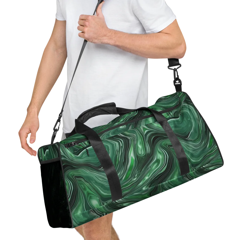 Emerald Vortex on Duffle Bag — Right Front