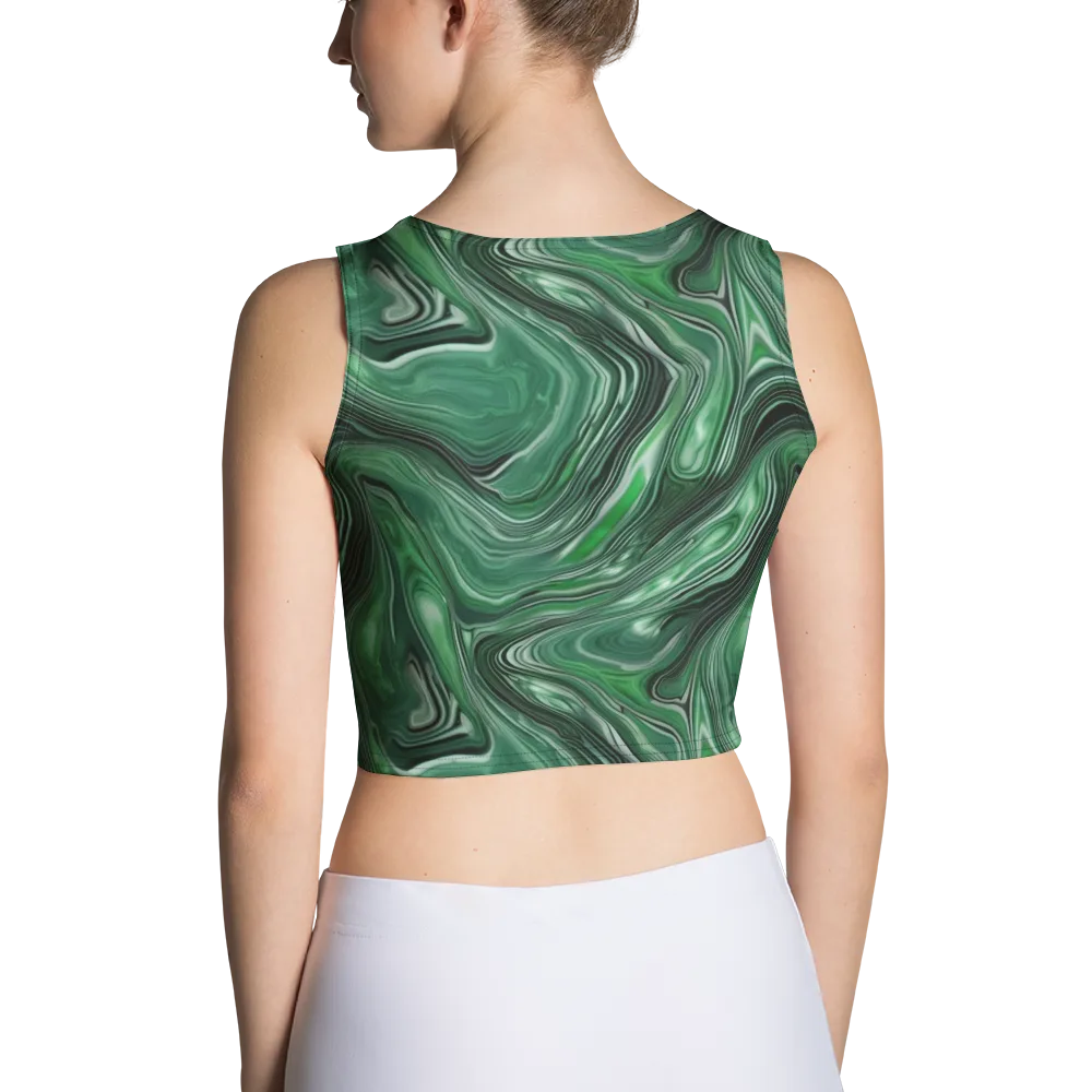 Emerald Vortex on Crop Top — Back