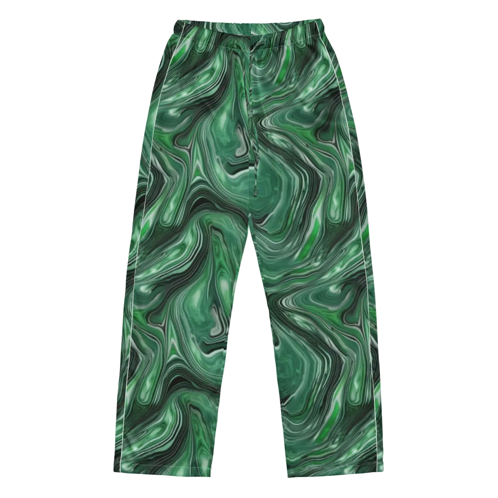 Emerald Vortex on Women's Pajama Pants — Front
