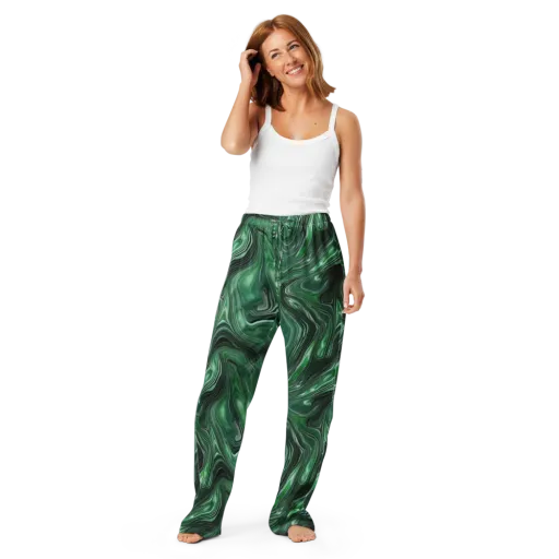 Emerald Vortex on a Women's Pajama Pants